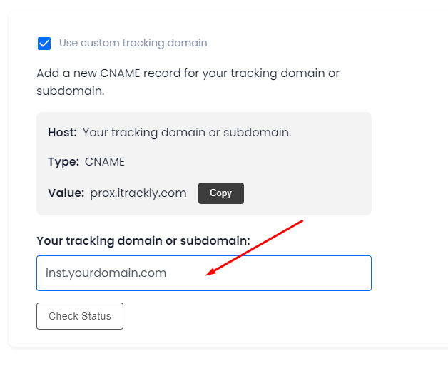 record tracking domain