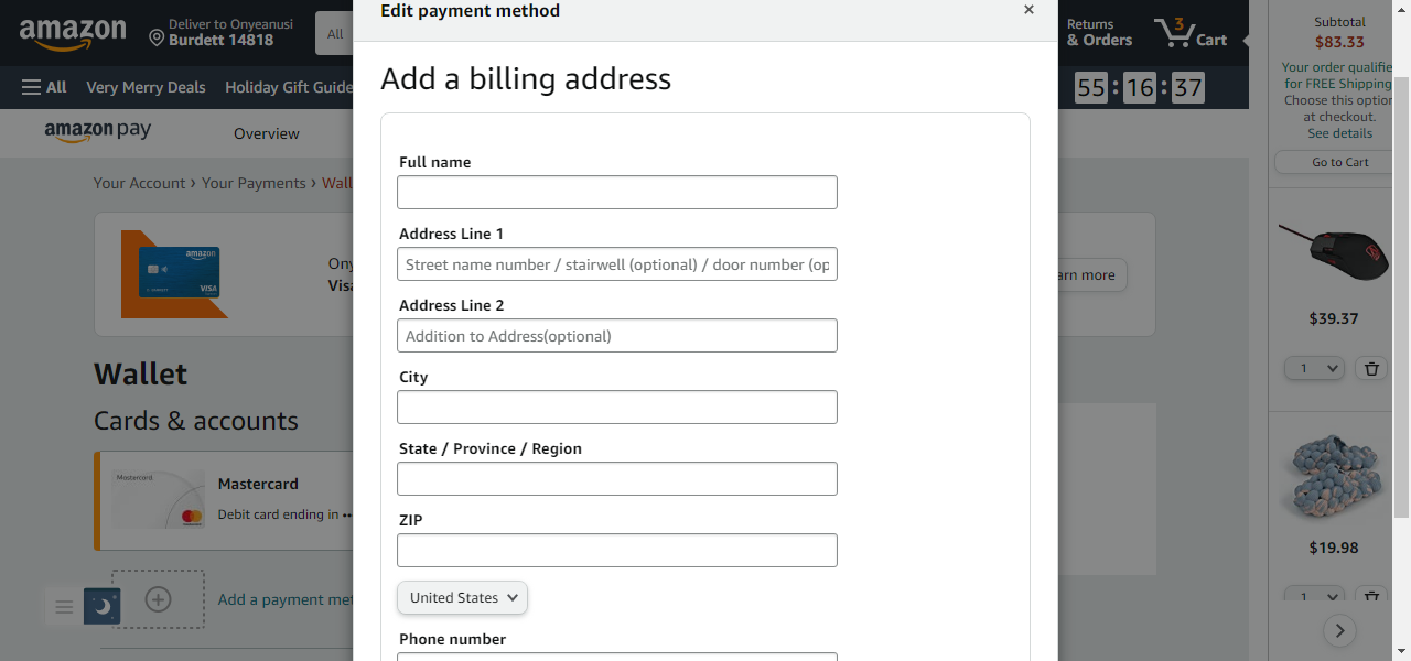 How to change your billing address on the Amazon website: image 8