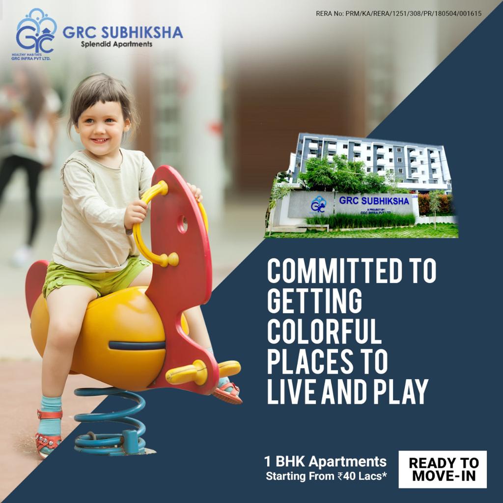 GRC Subhiksha offers Premium Ready to Move Apartments in Sarjapur Road Bangalore. Book 2 & 3 BHK Flats for Sale Sarjapur Road from top builders in Bangalore