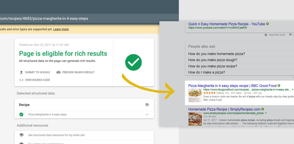 Google Rich Results Test overview tool