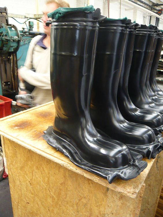 Gumboots Made from Compression Molding