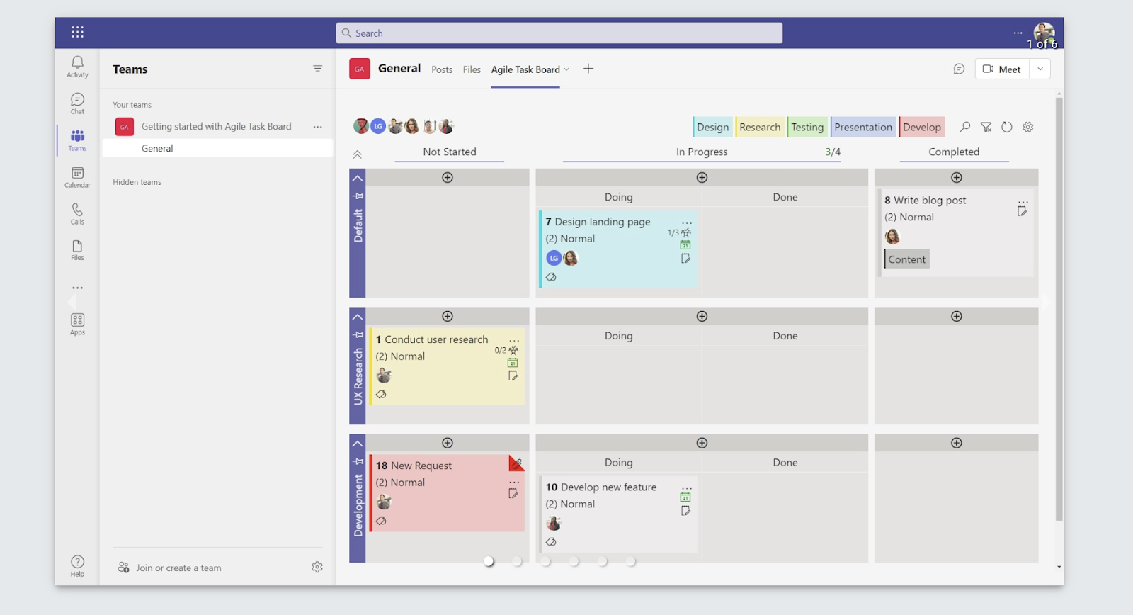 Agile Task Board and MS Teams integration view - Best Sprint Planning Tools