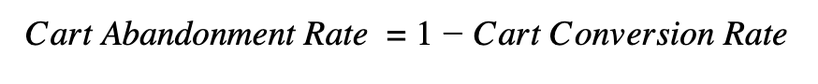 Cart Abandonment formula