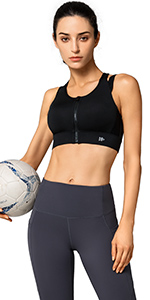 zip up sports bras for women