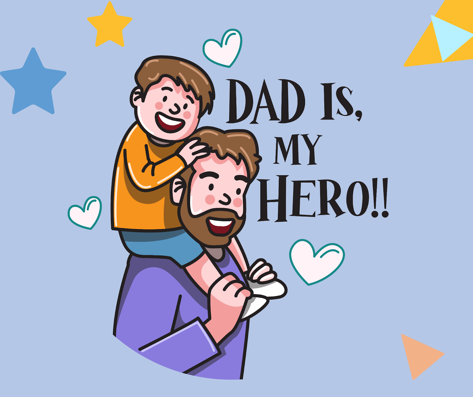 Facebook Post designed with Father's Day Sticker