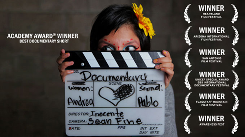 imagem promocional do curta-metragem "Inocente", vencedor do Oscar e realizado por meio do financiamento coletivo para filmes.