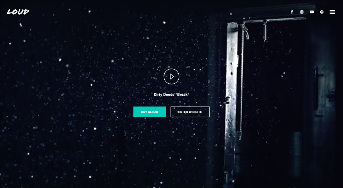 Fondo de video de temas de WordPress ruidosos