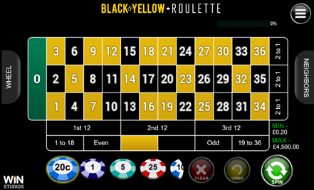Black and Yellow Roulette