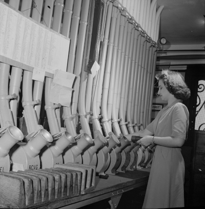 historic pneumatic tube bank