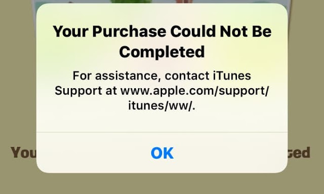 Cách xử lí lỗi “Your Purchase Could Not Be Completed” khi mua inapp-purchase 1