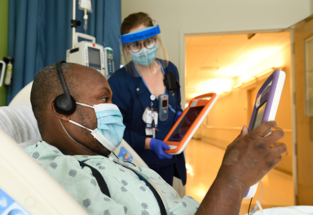 virtual visit with patient