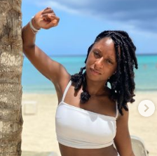 Side Part Faux Locs With Charms 