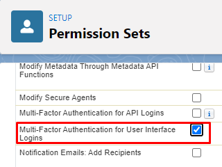 Multi-Factor Authentication for User Interface Logins” checkbox