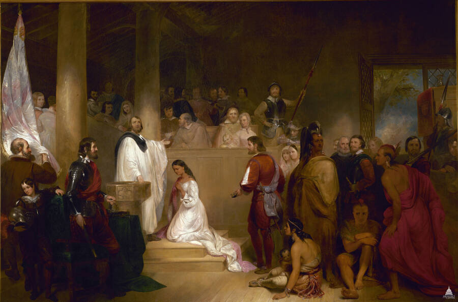 Baptism Of Pocahontas