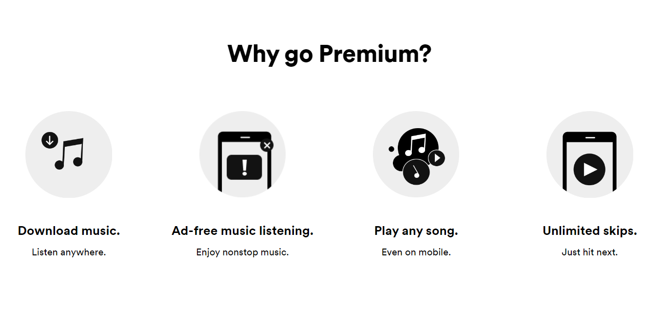 Subscriptions ads for music apps.