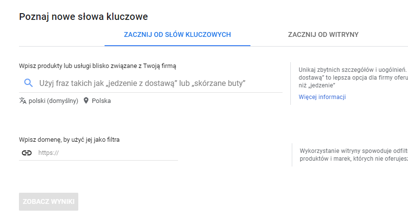 poznaj nowe słowa kluczowe