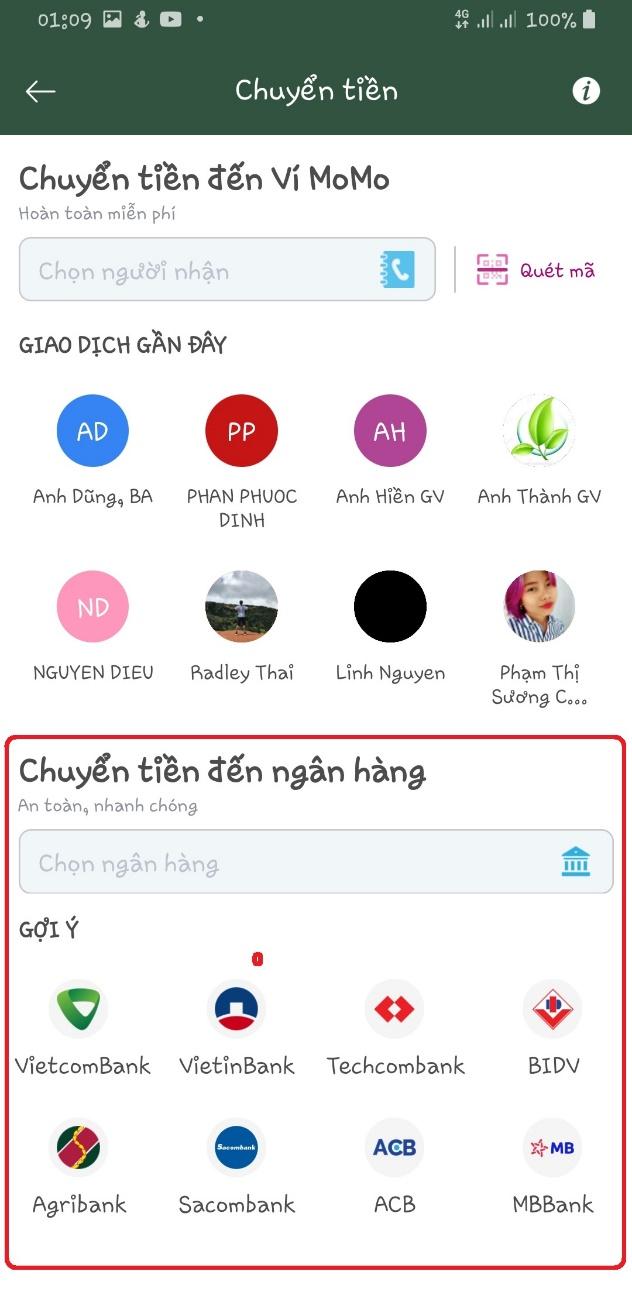 Mua VNT bằng Momo