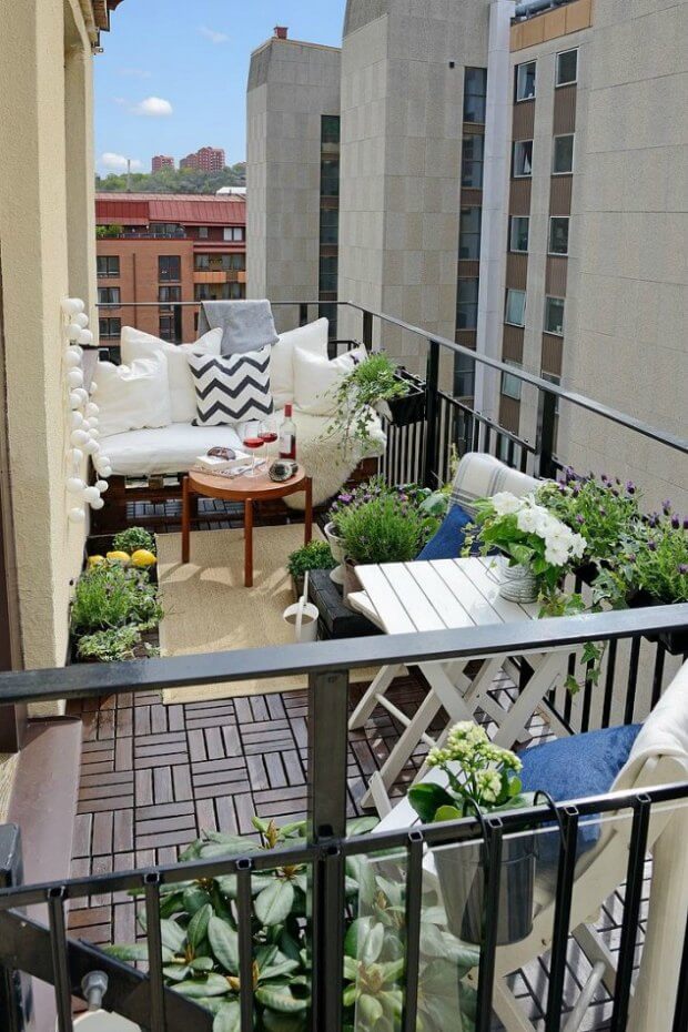 Muebles para decorar una terraza pequeña Dimensi-on