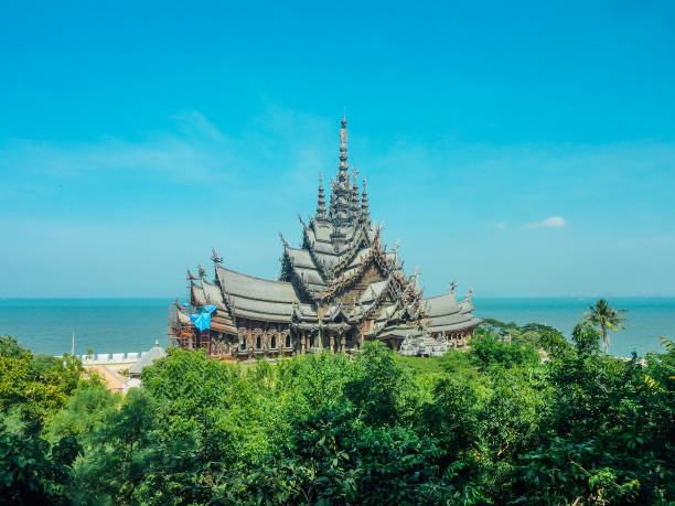 Thailand's Sanctuary of Truth, the "wooden castle" facing the sea