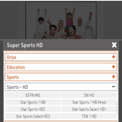 dish tv channel list