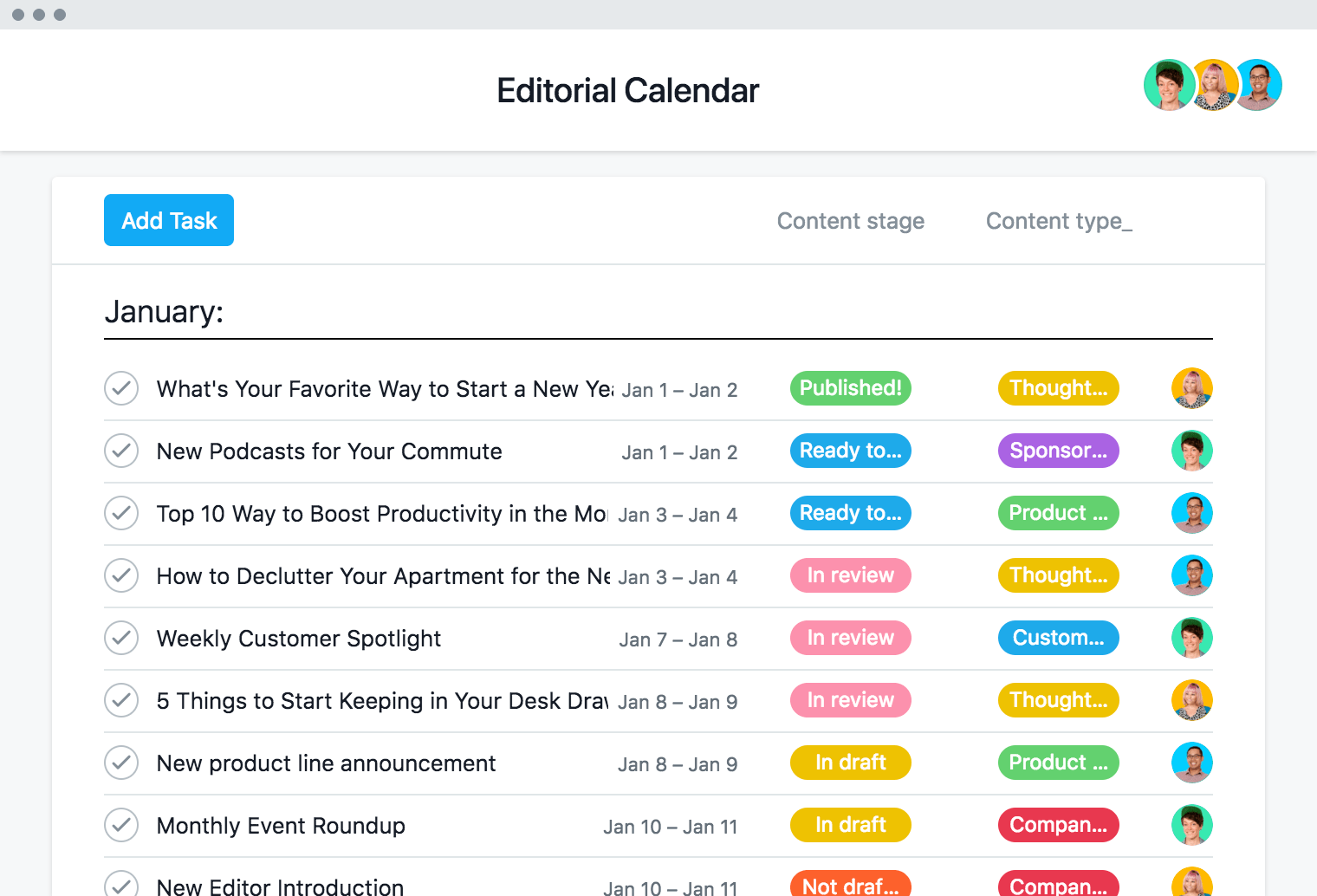 How to Use Asana as an Editorial Calendar