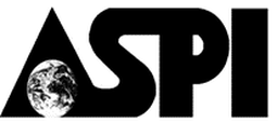 ASPI Logo with earth in center of the letter A