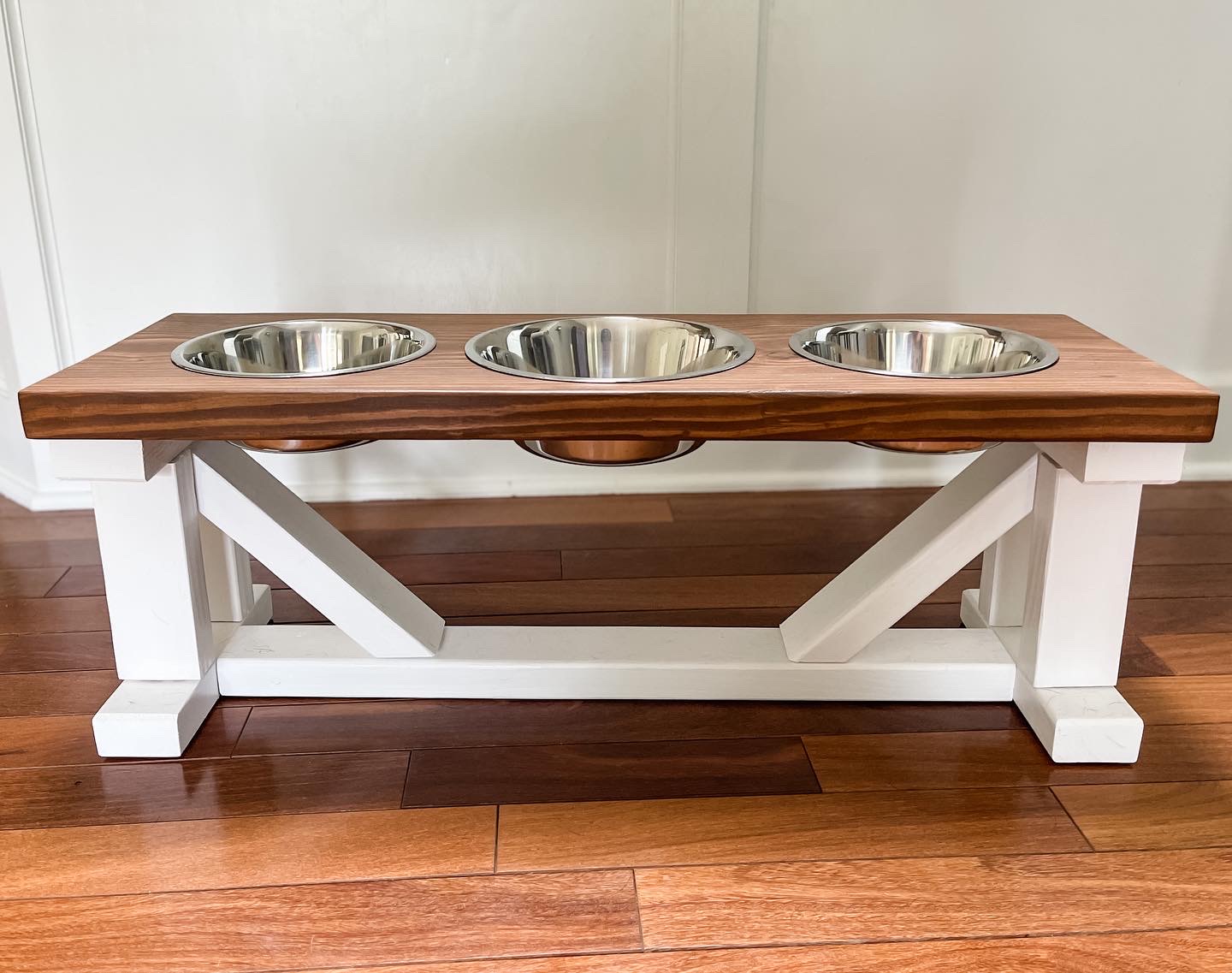 Handcrafted for Pets ELEVATED DOG FEEDER - Unfinished Pine Wood
