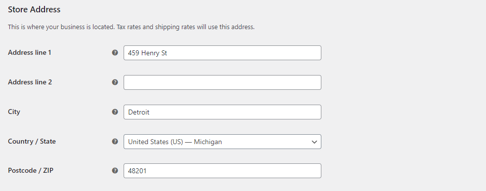 This image shows how to set up Dokan store address 