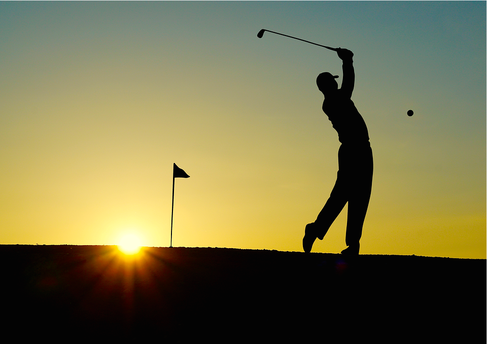 Golf, Sunset, Sport, Golfer,