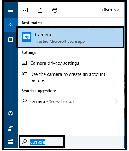 How to Open Camera App in Windows 10