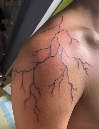 Realistic And Line Work Thunder 