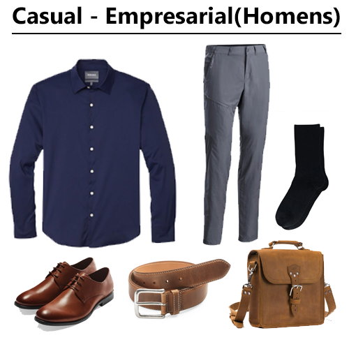 Roupas para entrevistas de emprego — Sugestões para ambiente casual-empresarial (Homens)