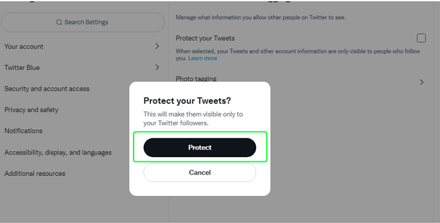 twiiter protect tweets