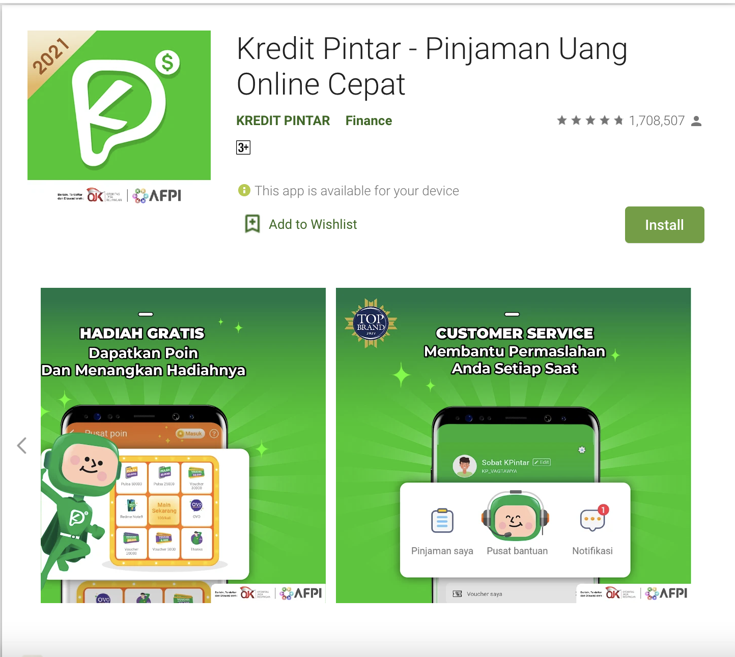 Kredit Pintar - pinjaman online yang terdaftar di ojk