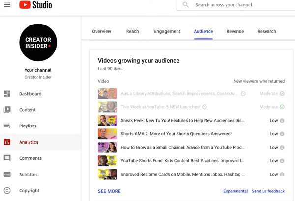 YouTube Adds Three New Mobile Studio Metrics