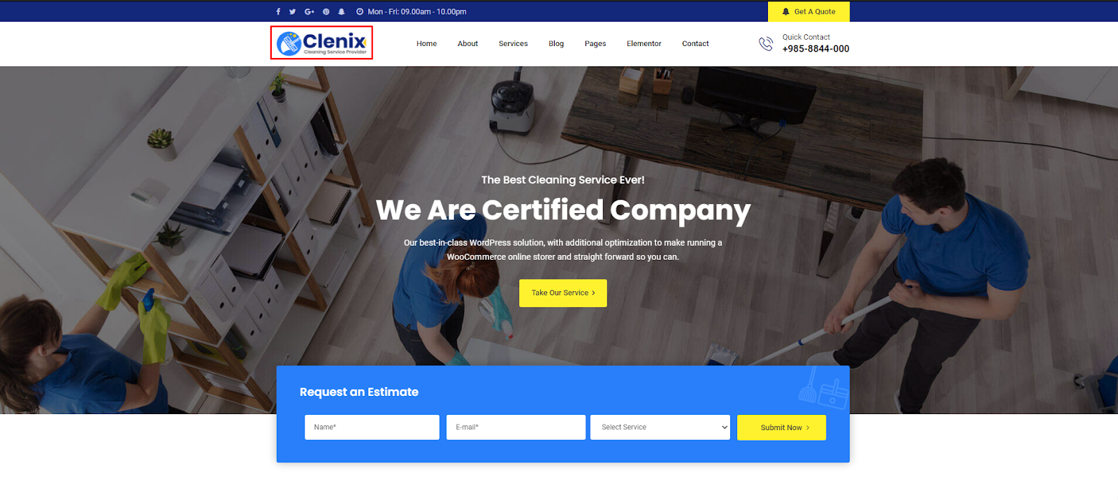 Clenix - Cleaning Service WordPress theme
