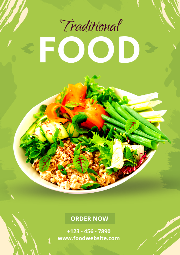 food poster design before customization