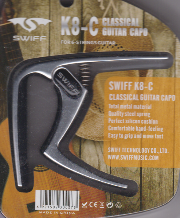 باره‌بند گیتار گیره‌ایی کاپو Guitar Capo مدل swiff k80 c