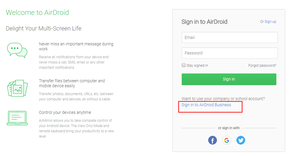 AirDroid Business account login help AirDroid Forum