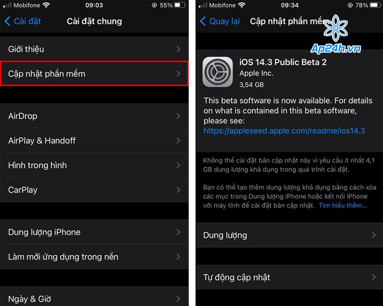 CẬP NHẬT Ios 14.3 BETA 2