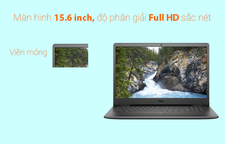 Máy tính xách tay/ Laptop Dell Inspiron 3501 (3501-70253897) (i5-1135G7) (Đen) | Độ phân giải sắc nét