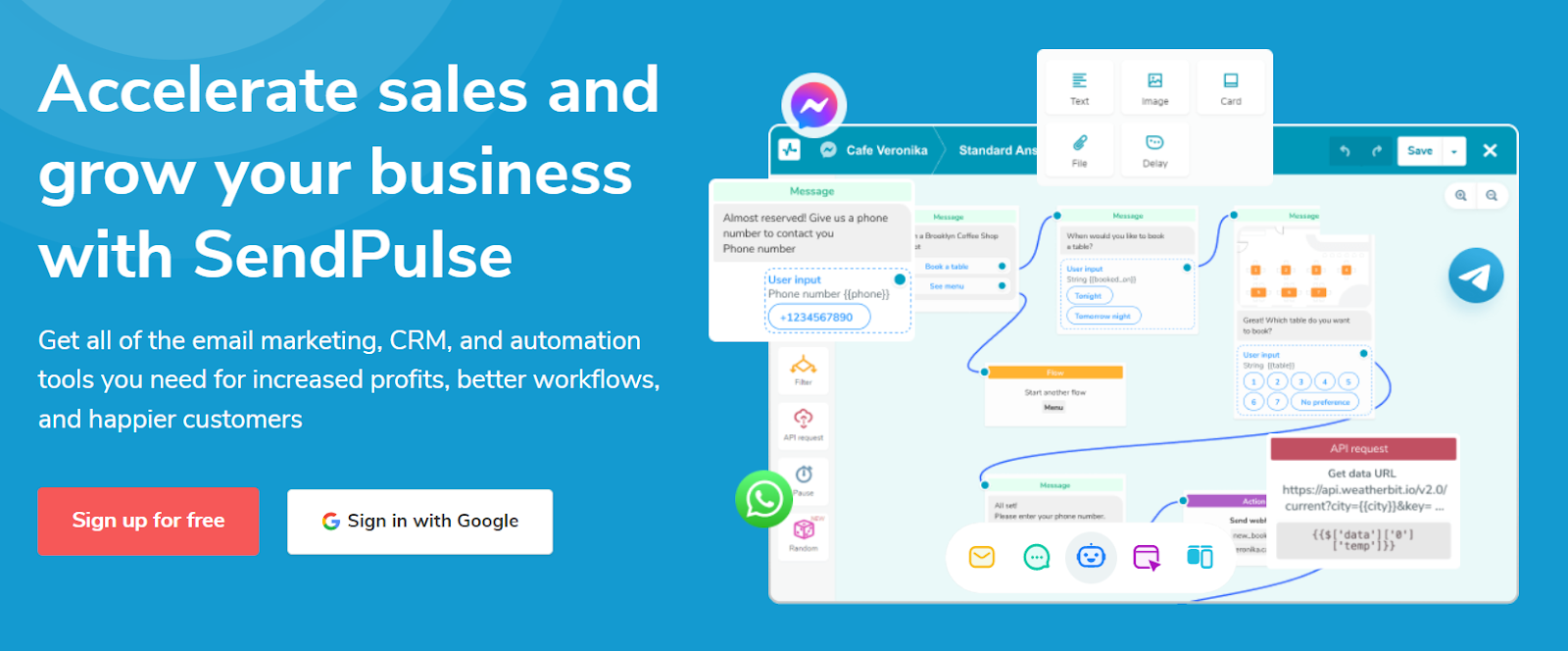 SendPulse is a versatile, all-in-one email automation platform which offers many integration capabilities 