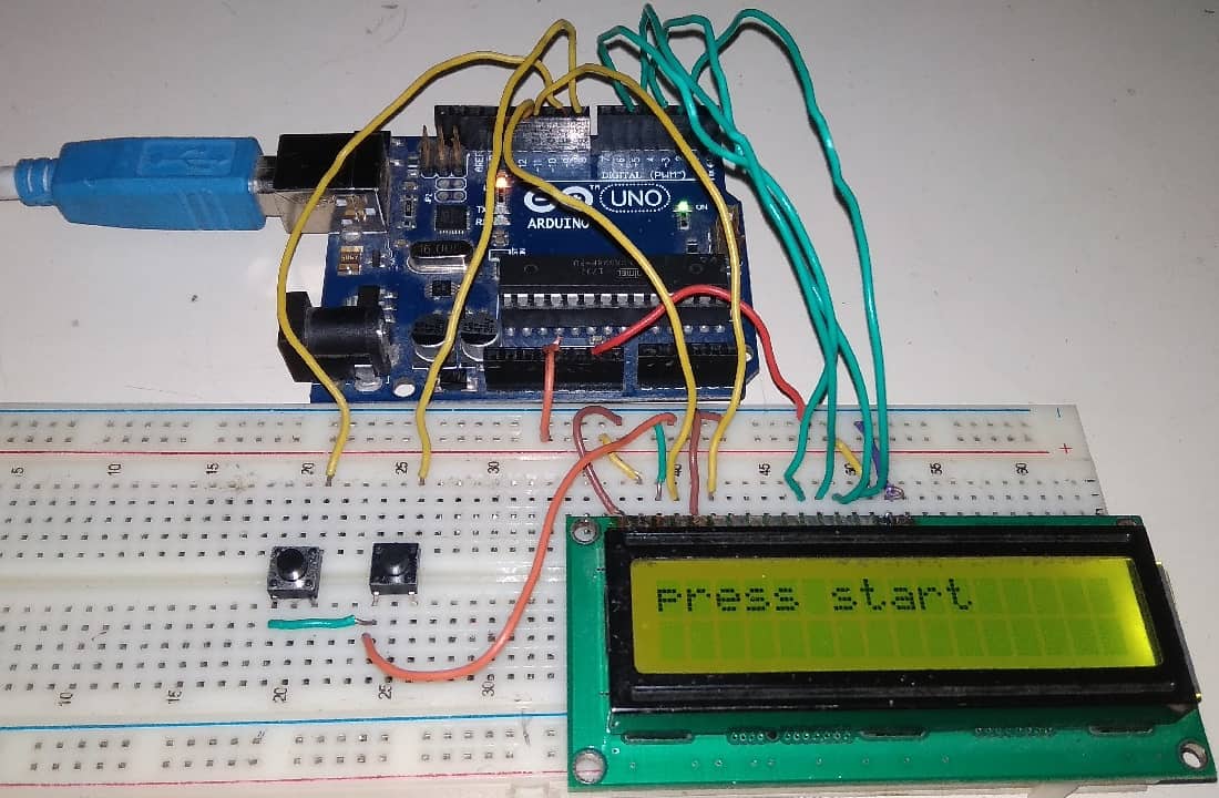Stopwatch Using Arduino & LCD