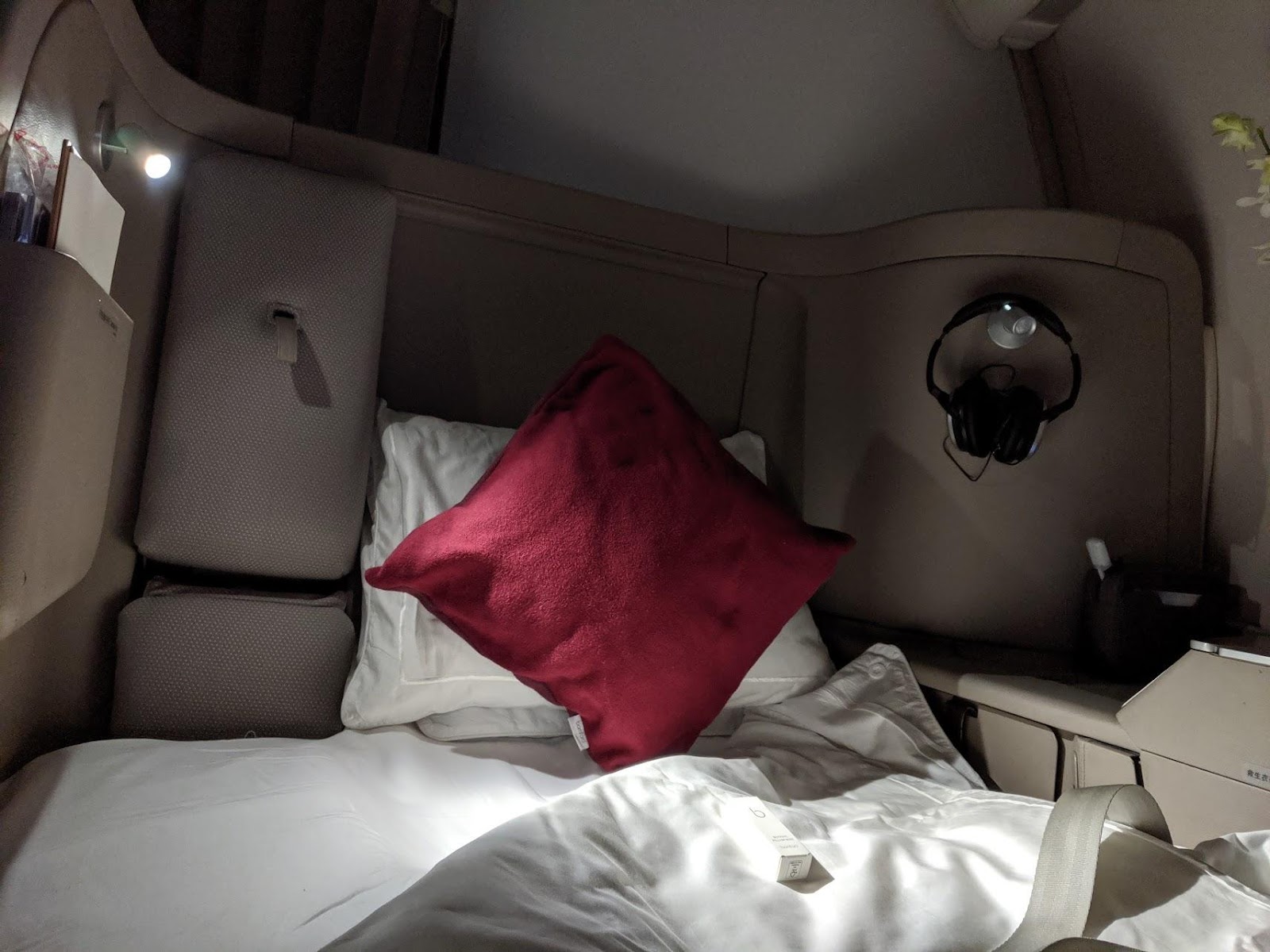 Cathay Pacific First Class Bed