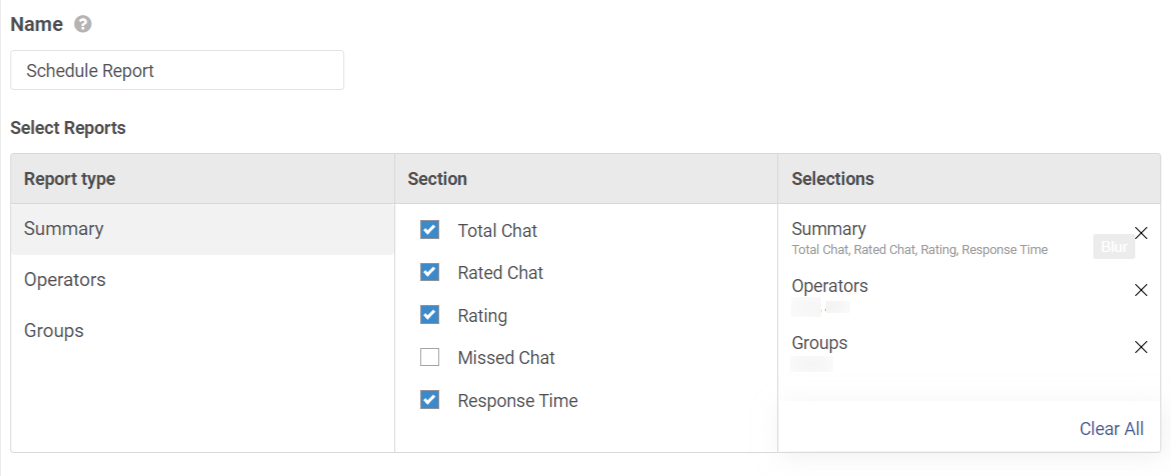 ProProfs Chat Report Scheduling