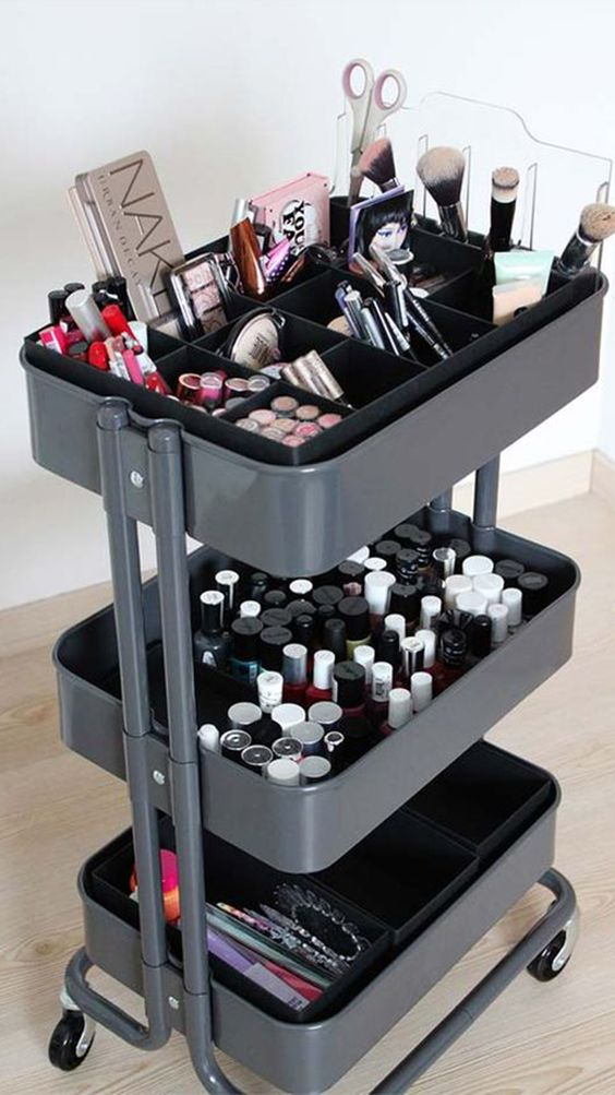 how to organize cosmetics