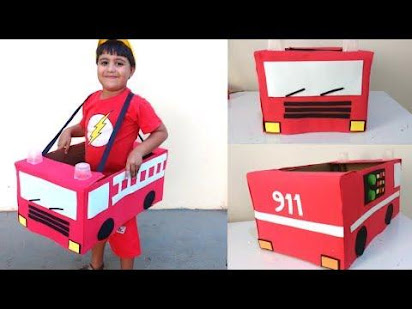 Como fazer um CAMINHÃO DE BOMBEIROS de papelão - Firetruck - YouTube
