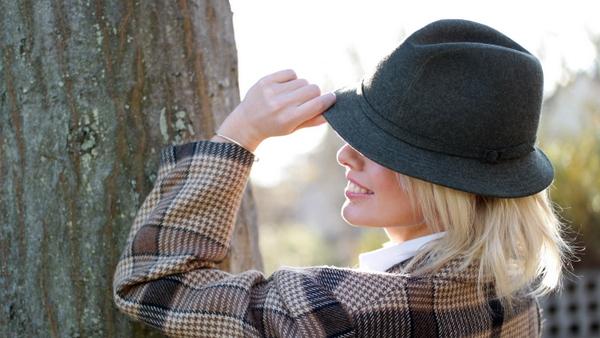 chapeau homme en laine feutrée vintage