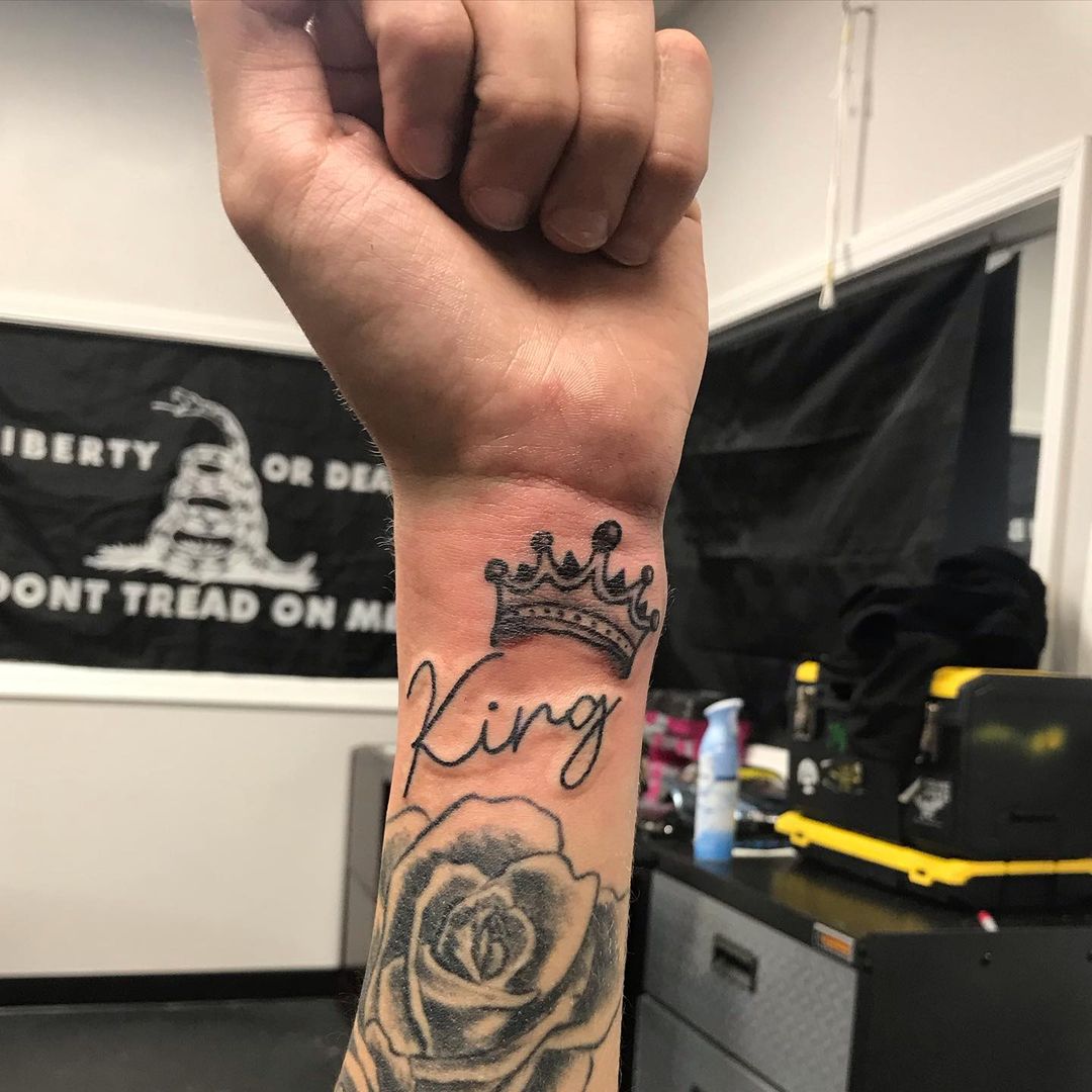 Kings Crown with Rose Tattoo