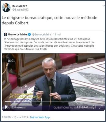 bastiat 2022 réaction twitter bruno le maire